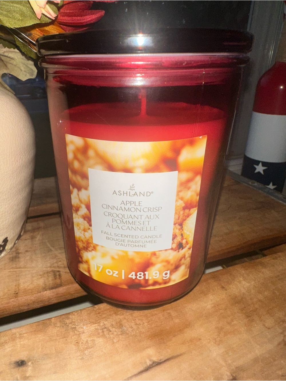 Apple Cinnamon Crisp Fall Scented Jar Candle by Ashland ~ Single Wick ~ New - Picture 2 of 6